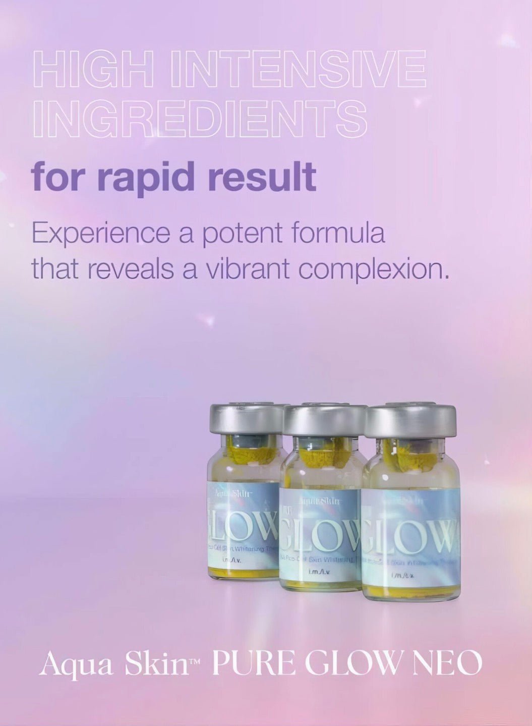 aqua skin “pure glow single vial