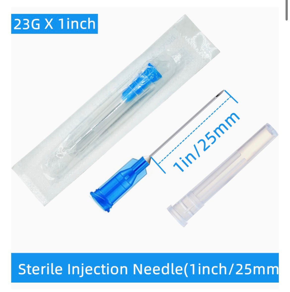 23ga 1inches/25mm luer lock needle (10pack)