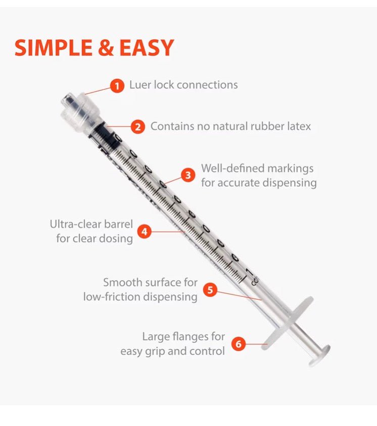 1ml lure lock syringe 4pack