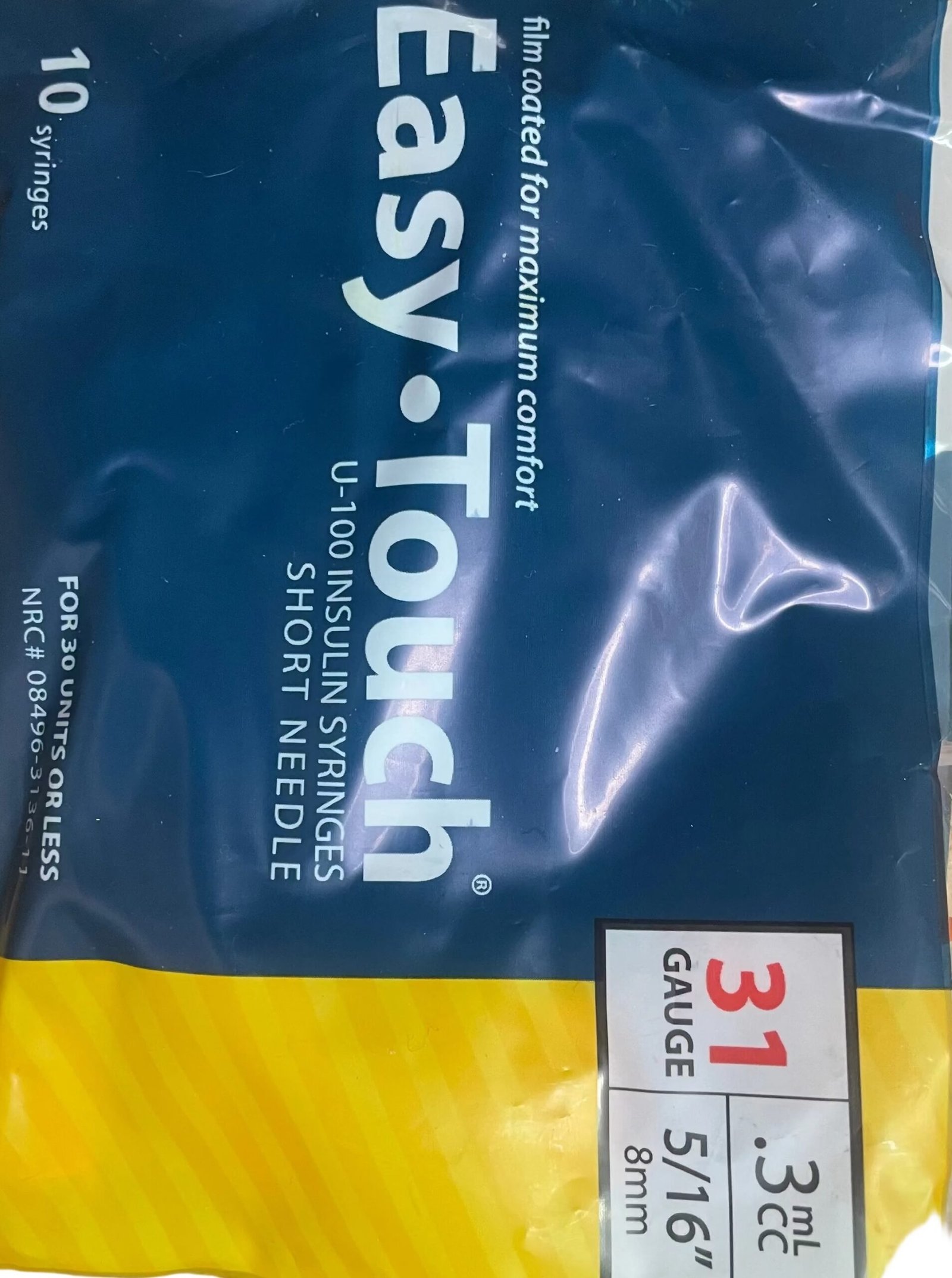 easy touch 31g .3ml 10pk