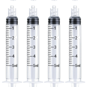 single 5ml sterile syringes wrapped for medical lab and industrial use lure lock 4pack
