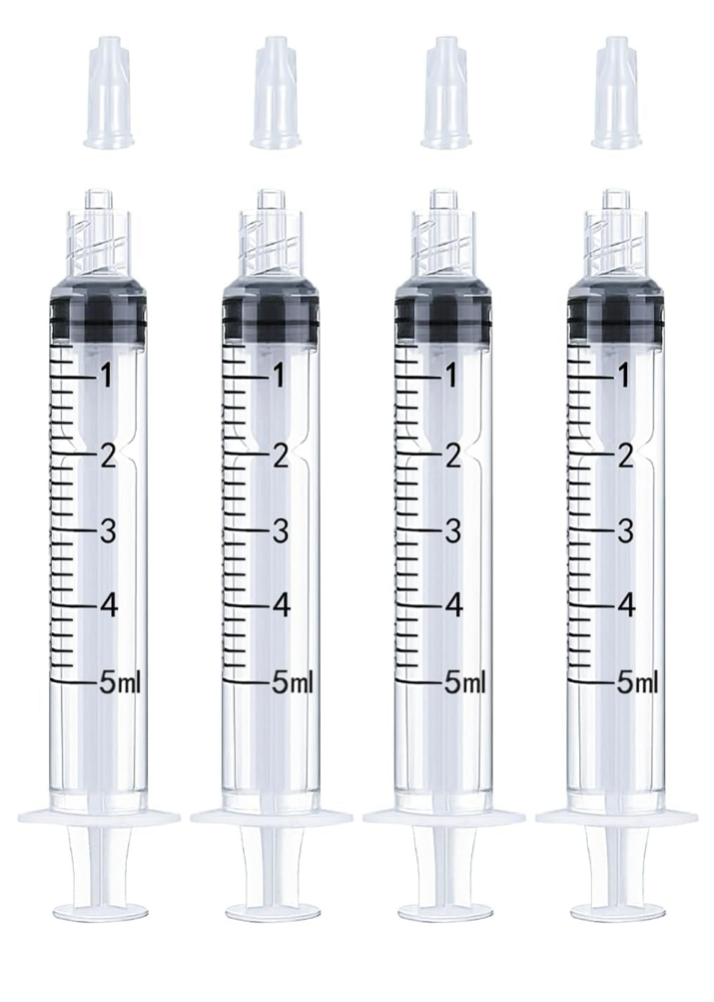 single 5ml sterile syringes wrapped for medical lab and industrial use lure lock 4pack
